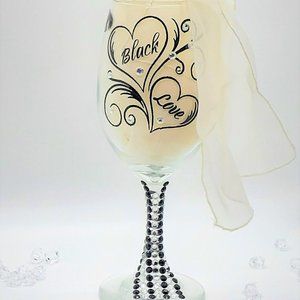 Black Love 13 oz. Wine Glass